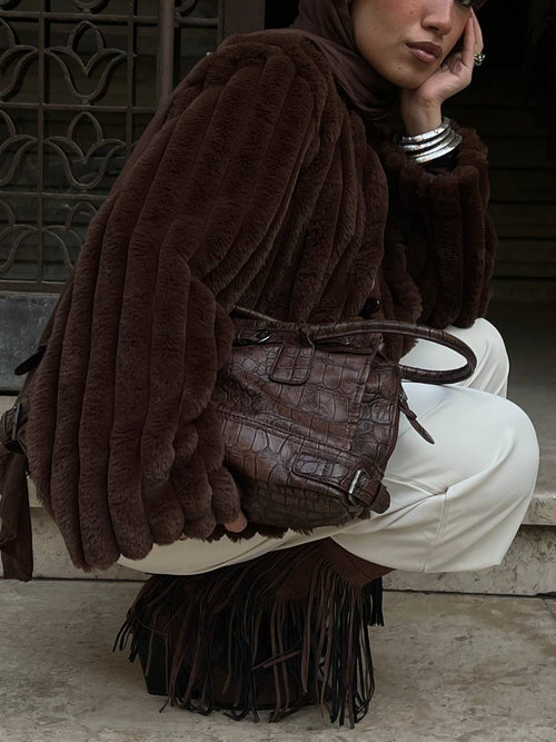 Brown Icon Fur Jacket